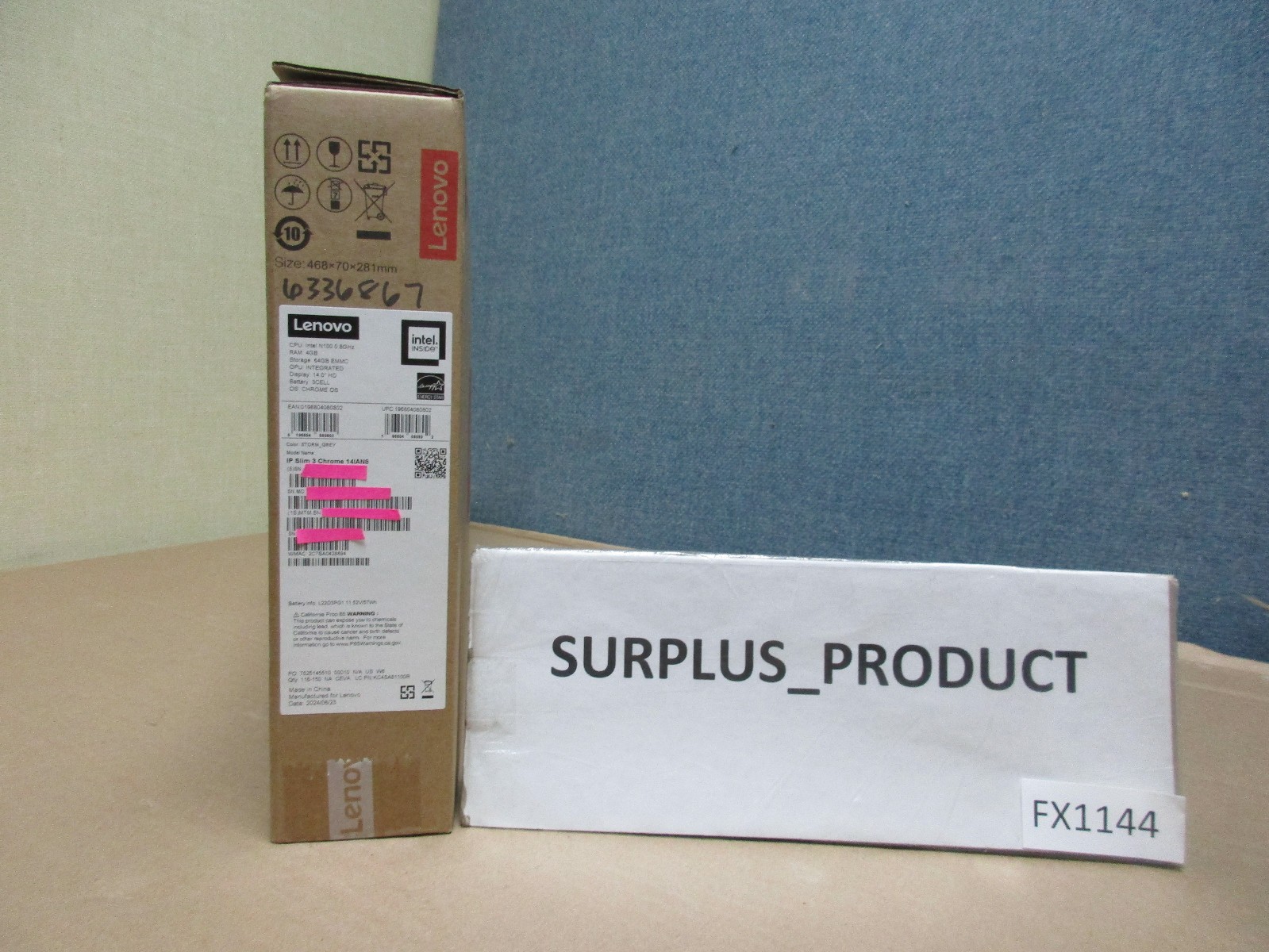 LENOVO IPad Slim 3 C 14IAN8 83BN0001US Lap,14" Intel N-S N100,AI,4GB M-NEWIN BOX gallery