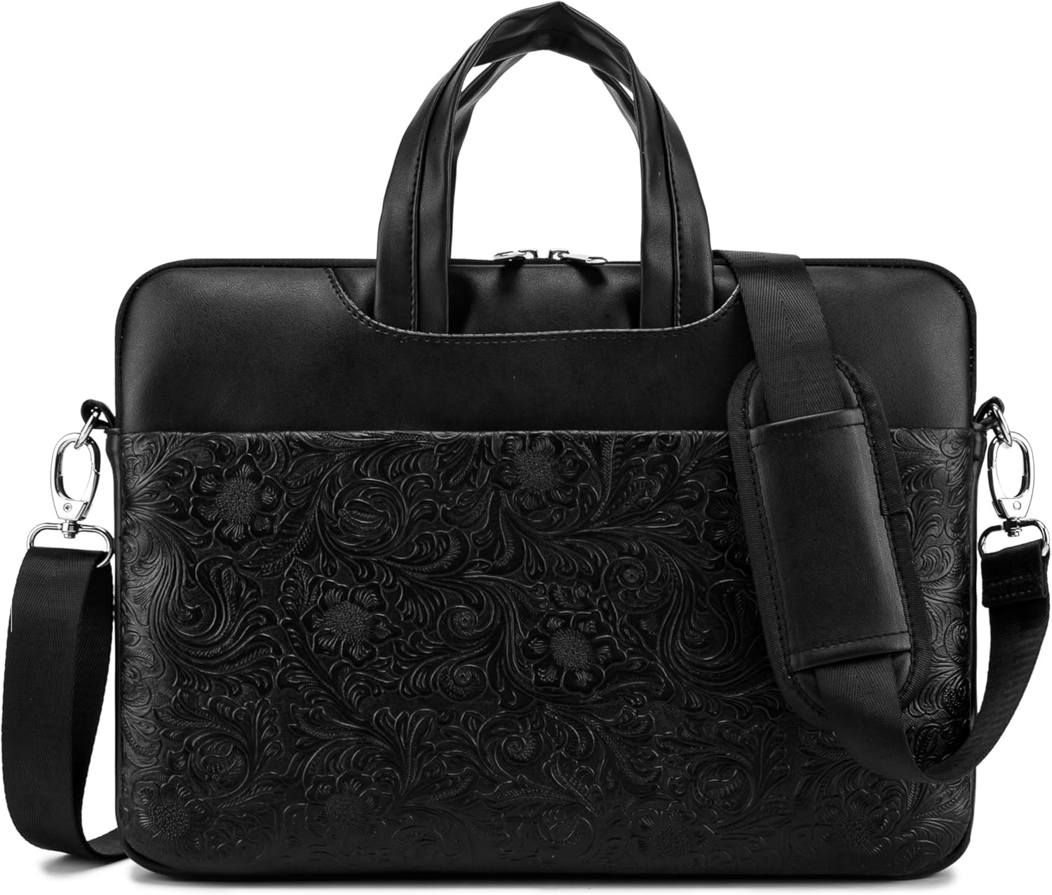Embossed PU Leather 360° Heavy Duty Protective Laptop Sleeve for 15 inch-16 inch gallery