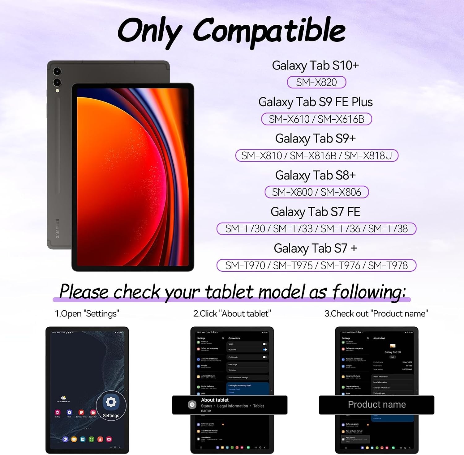 Matte Anti-Glare 2 Pack Screen Protectors for Samsung Galaxy Tab S10 Plus/S9 Plu gallery