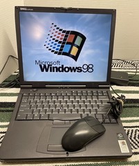 Vintage Dell Latitude CPX Pentium III Windows 98 DOS Compatible Laptop Serial