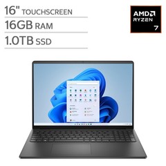 Dell 16 Touchscreen Laptop 16.0″ Touch – Ryzen 7 250, 16GB RAM , 1TB SSD, W11H