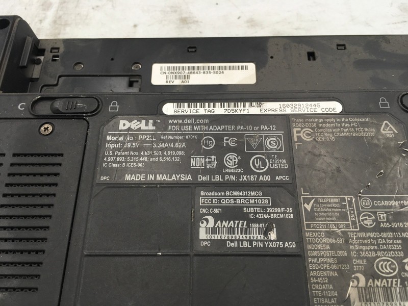 DELL VOSTRO 1500 - BOOTS TO BIOS - INTEL CORE 2 DUO - 1GB RAM - NO OS - READ -BB gallery