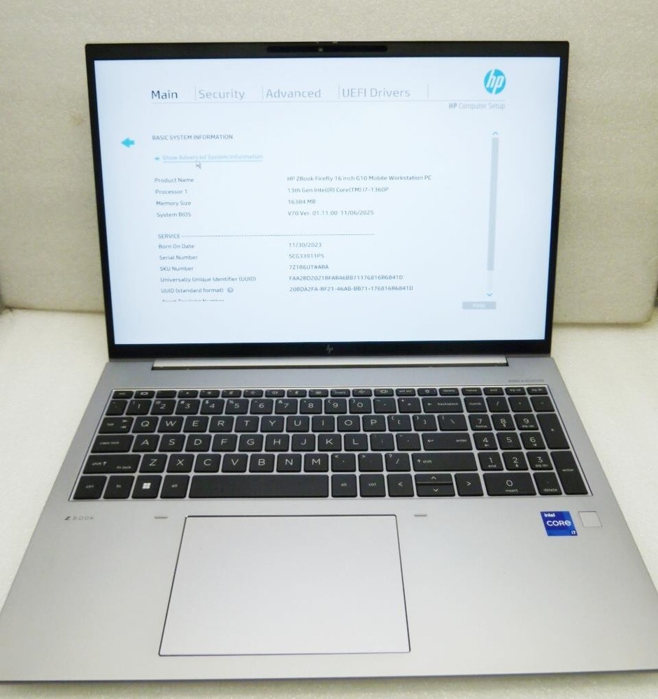 HP ZBook Firely 16" G10 | Intel 13th Gen i7-1360P | NO RAM / SSD