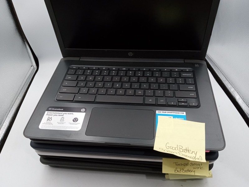 Lot of 7 - HP Chromebook 14 - 14" Laptops - FOR PARTS - VARIOUS ISSUES -RR gallery
