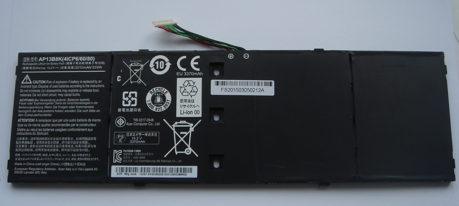 Original Battery Acer Aspire V5 M5-583P V5-572P V5-572G R7-571 53Wh New gallery