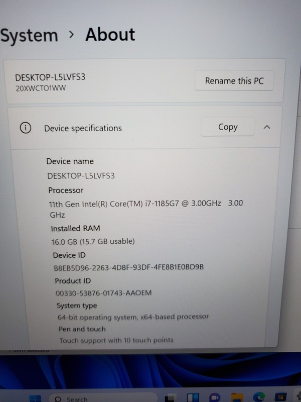 Lenovo ThinkPad X1 Carbon Gen 9 i7-1185G7 16GB RAM 256GB SSD Win11 #69 gallery