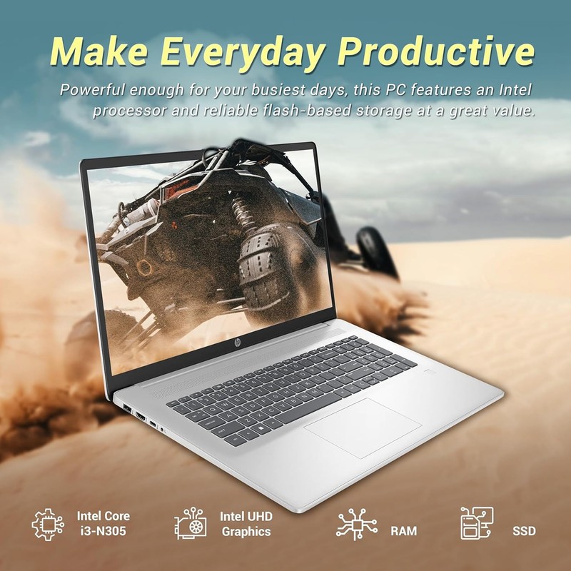HP 17-CN3083ST 17.3" Laptop Intel® Core™ i3-N305 Processor 16GB 1TB +Win11pro gallery