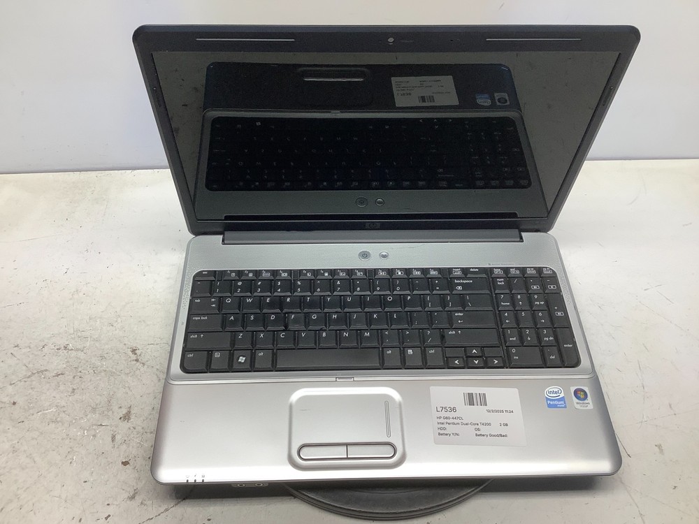 HP G60-447CL Intel Pentium Dual-Core T4200 2GHz 2 GB NO HDD