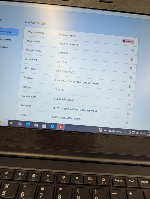 Lenovo ThinkPad E470, i3-7100U, 8GB RAM, 250GB SSD, Windows 10 Pro, 20H10069US gallery
