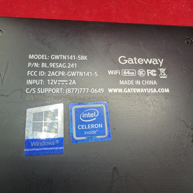 Gateway GWTN141-5BK Intel Celeron N4020 1.1GHz 4GB Microsoft 365 Untested gallery