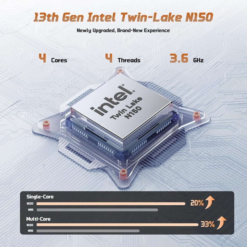 NIMO 15.6" FHD Laptop Intel Pentium N150 (Beat i3-1115G4, 4-Core Up to 3.4GHz) gallery