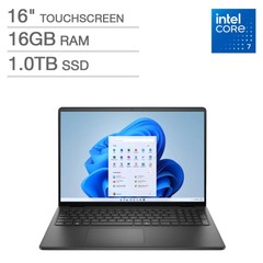 Dell 16″ FHD+ Touch Intel Core 7 150U 1.8 GHz 16GB 1TB SSD Windows 11 Laptop BK