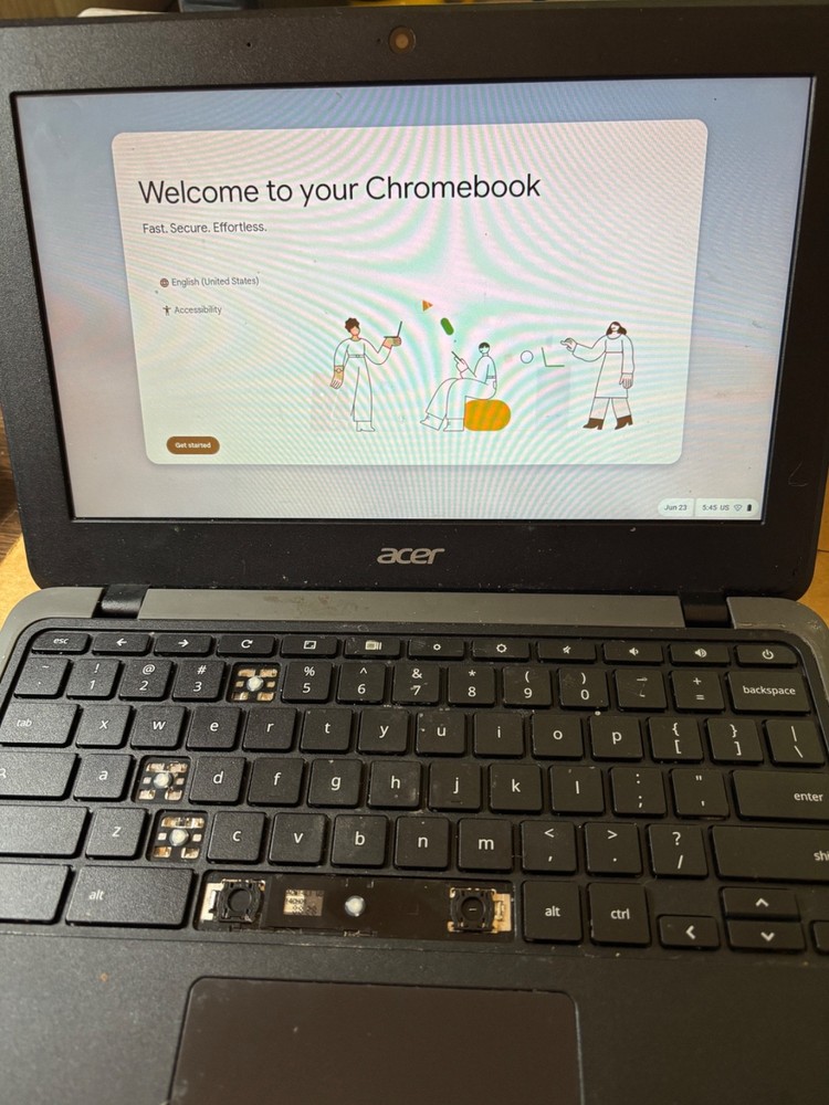 Acer C732 Chromebook Missing several keycaps Refer to photos
