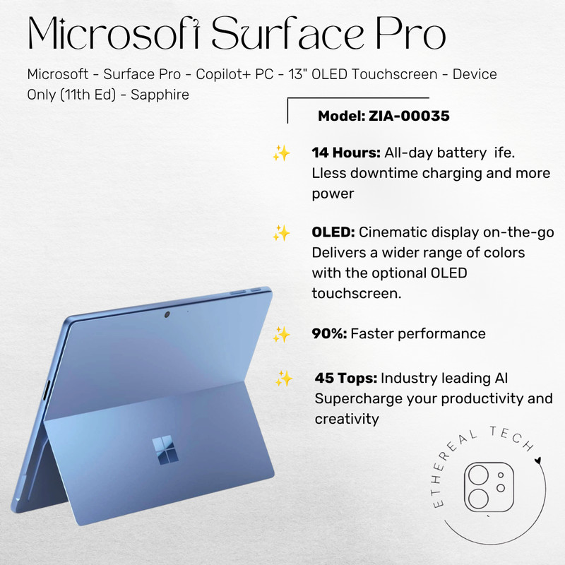 ✨ Microsoft Surface Pro 11 13” OLED X Elite 16GB 512GB Sapphire gallery