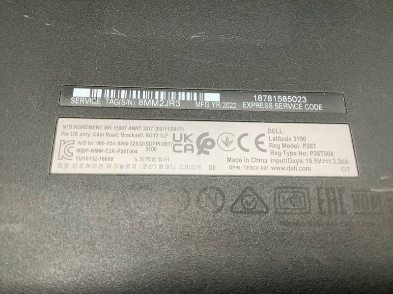 Dell Latitude 3190 11.6" Pentium Silver N5030 @ 1.7GHz 4GB RAM 128GB SSD WIndows gallery