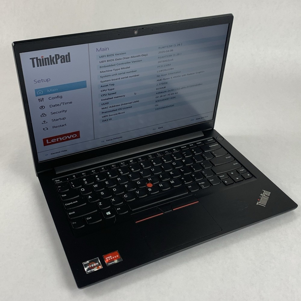 Lenovo ThinkPad E14 Gen 2 Ryzen 5 4500U 2.375 GHz 8 GB Ram No OS/SSD/AC/Batt