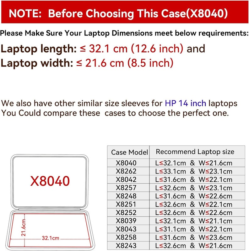 Sleeve for 14 inch HP OmniBook 3 | Hard EVA Protective Case for Notebook PC gallery