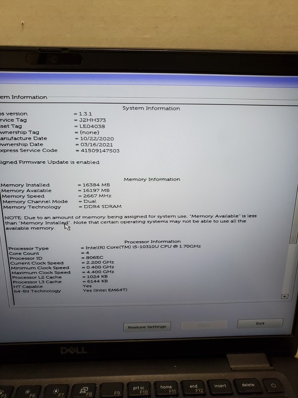 Dell Latitude 7410 14" Laptop i5-10310U 1.7GHz 16GB RAM 256GB SSD Win11 #69 gallery
