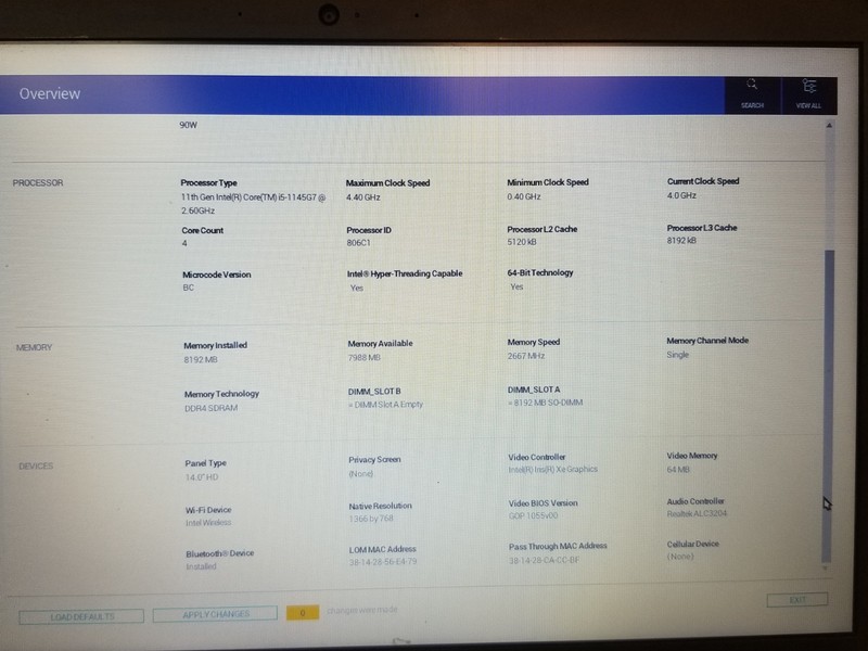 Dell Latiude 5420 i5 1145G7 @ 2.60GHz 8GB RAM NO SSD NO OS/ FREE DELIVERY gallery