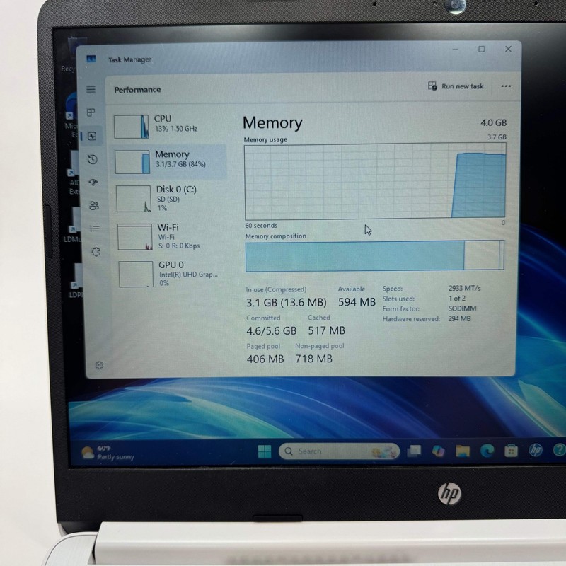 HP Laptop 14-DQ3000DX 14" Celeron N4500 1.1GHz 4GB RAM 64GB SSD gallery