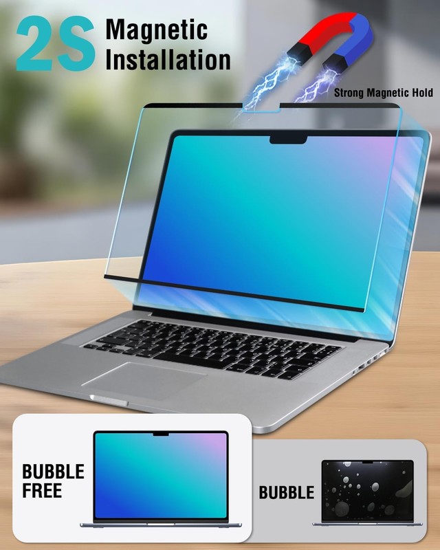 Magnetic Anti Blue Light Screen Protector for MacBook Air 13 inch (2018-2021) gallery