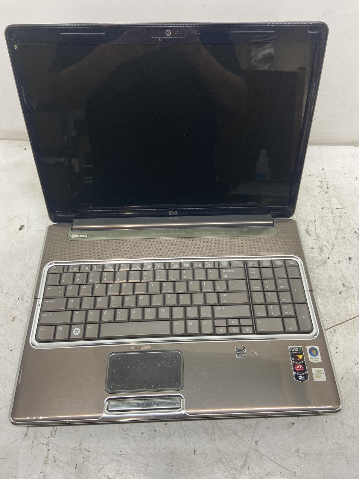HP Pavilion DV7-1245DX PC AMD Turion X2 Dual Core Mobile RM-72 4 GB NO HDD gallery