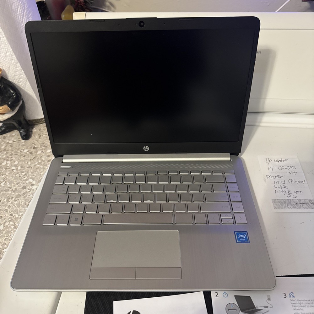 HP 14" Laptop Intel Celeron Silver Windows 11 USB HDMI Webcam Wi-Fi