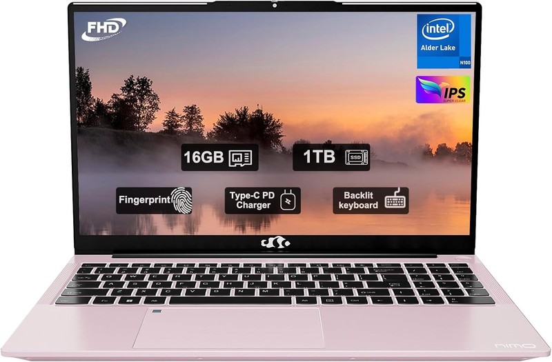 15.6" IPS FHD-Laptop 16GB RAM 1TB SSD Intel 12 Gen 4 Core N100 Backlit Keyboard gallery