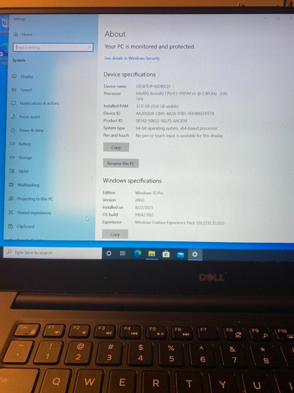 1TbSSD+Dell Precision 5510,Xeon E3-1505M,512GB SSD,32GB Ram,Nvidia Quadro M1000m gallery