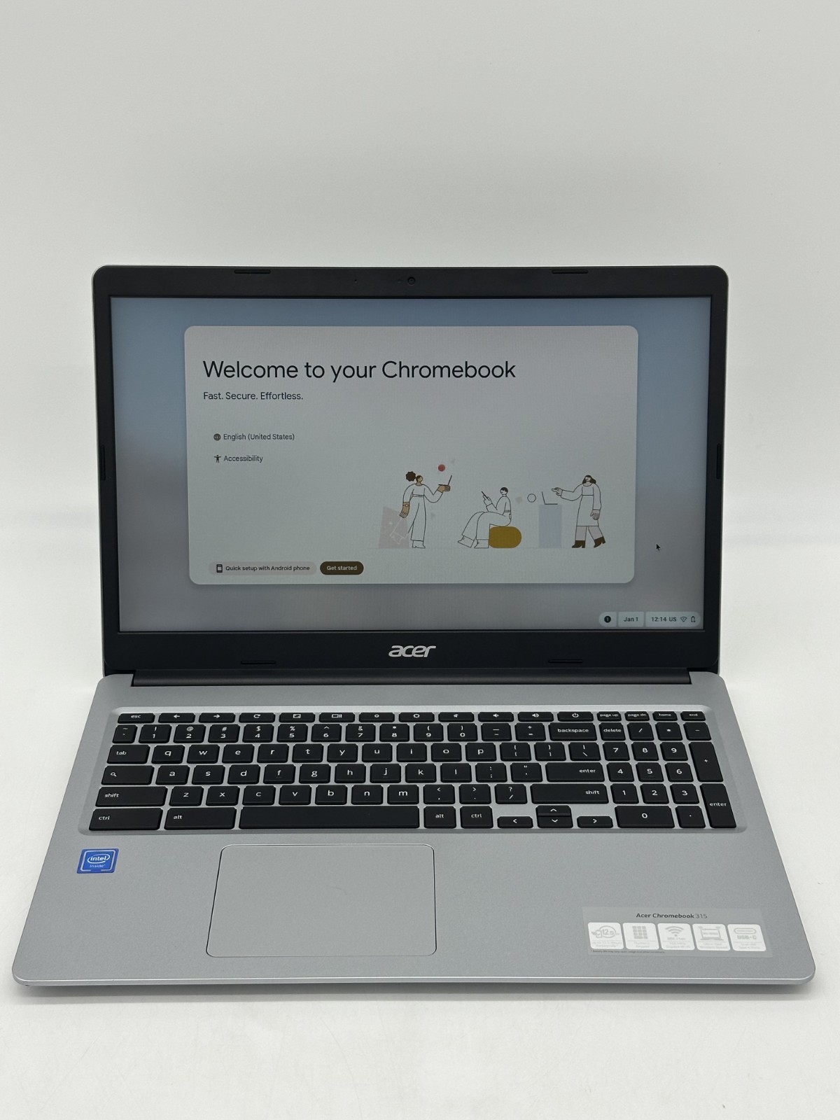 Acer Chromebook 315 15.6" Intel Celeron N4000 1.1GHz 4GB Ram 32GB +Carrying Case gallery