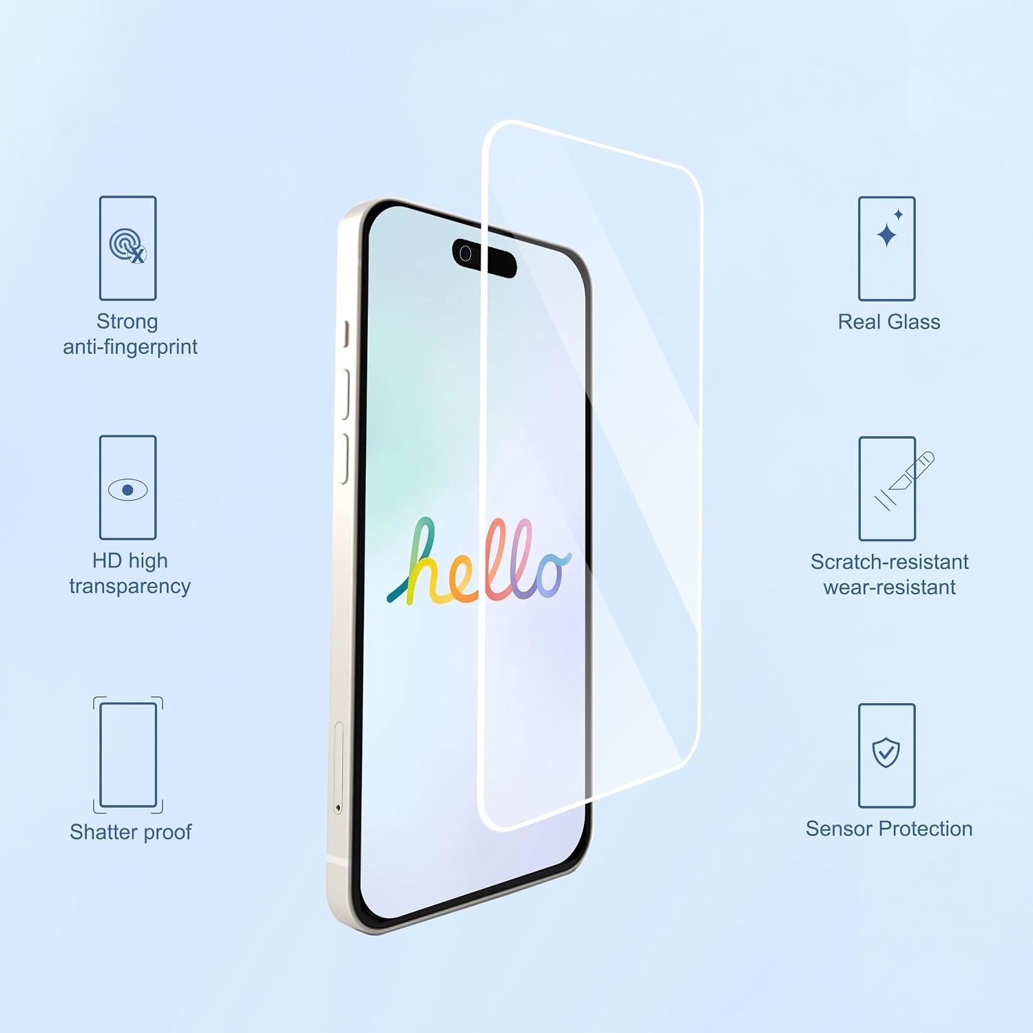 Screen Protector + Camera Lens Protector for iPhone Air, 6.5 Inch, Case Friendly gallery