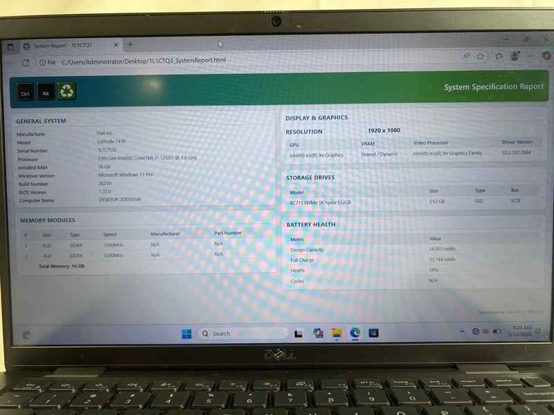 Dell Latitude 7430 i7-1265U 1.8GHz 16 GB 512GB SSD 14" gallery