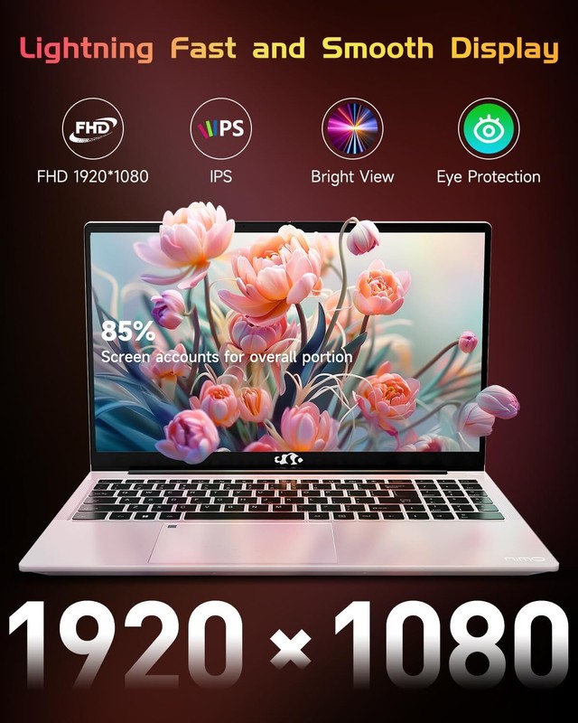 15.6 IPS FHD-Laptop 16GB RAM 256GB SSD Intel 12 Gen 4 Core N100 Backlit Keyboard gallery