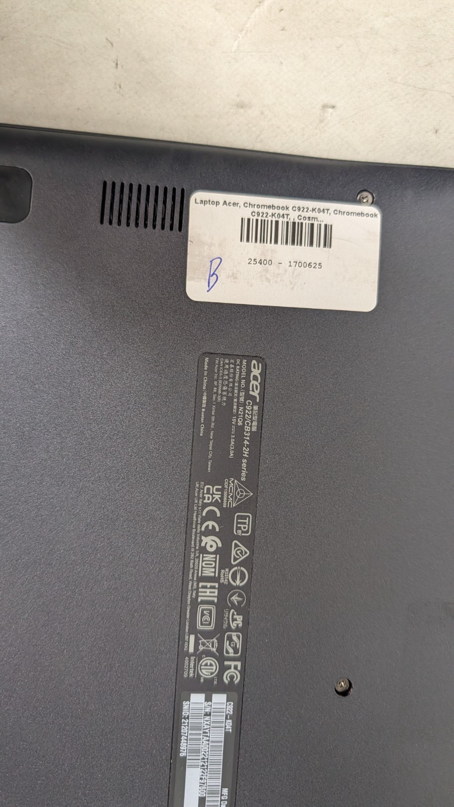 Acer Chromebook C721-61PJ 11.6" 1.4 GHz A6-9220C, 4GB RAM, 32GB SSD (Grade C) gallery