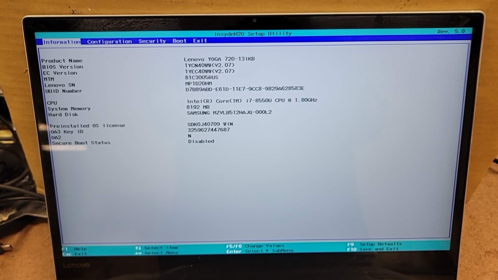 Lenovo IdeaPad Yoga 720-13IKB 13.3" FHD Touch I7-8550U 8GB 512GB with ac no OS gallery