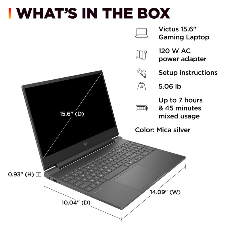 2026 HP Victus Gaming Laptop 15.6" Ryzen 7 NVIDIA RTX 4050, 16GB RAM & 512GB SSD gallery