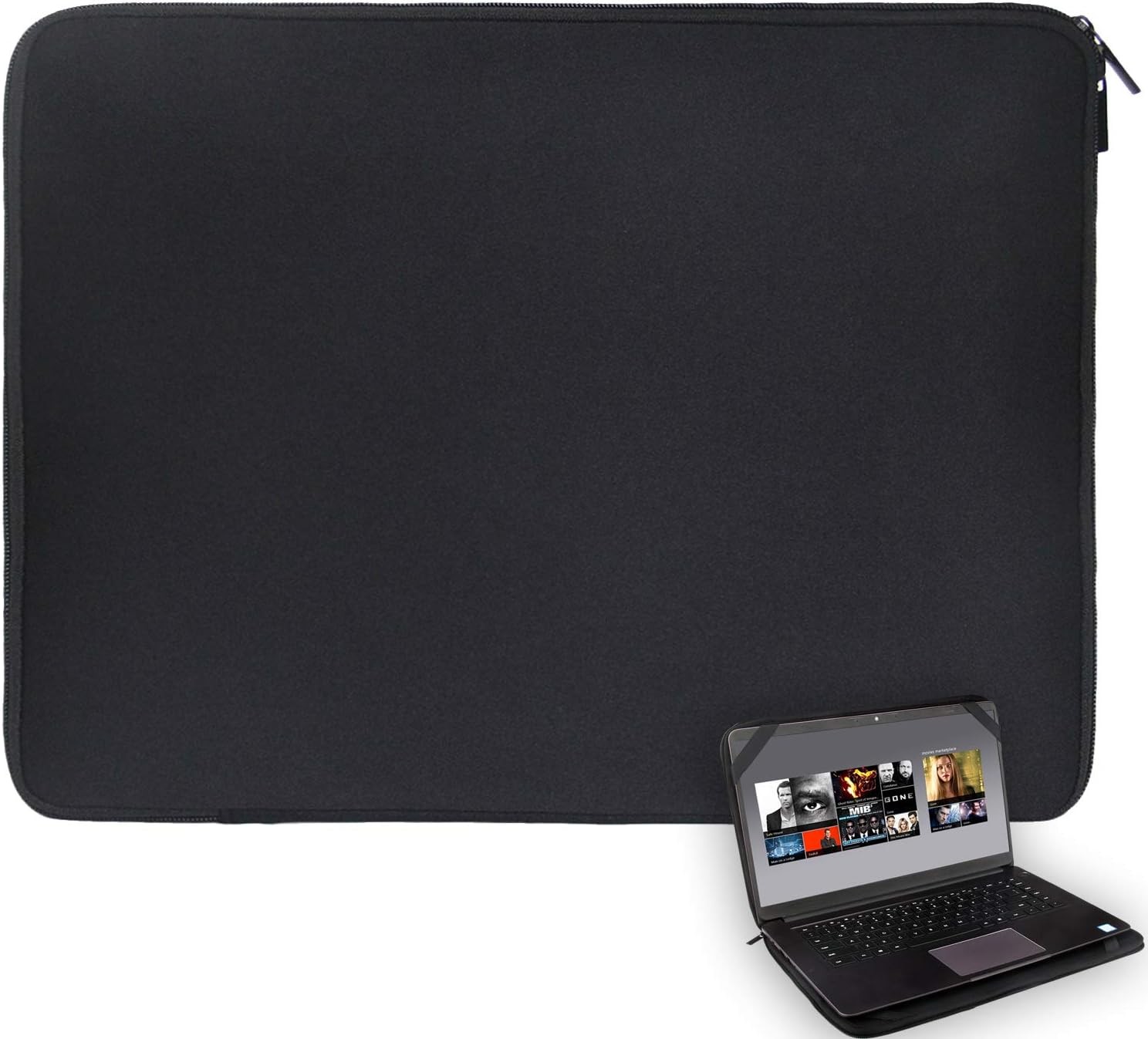 12 inch Laptop Sleeve Black Neoprene Notebook Carrying Bag/Pouch Cover for MacBo gallery