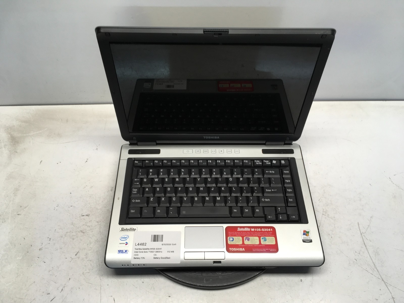 Toshiba Satellite M105-S3041 Intel Core Solo T1350 1.86GHz 512 MB NO HDD/Battery gallery