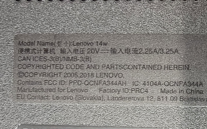 Lenovo Ideapad 14W, 81MQ, Touchscreen, AMD A6-9220C, 8GB Ram, 256GB, WIN 11 OS gallery