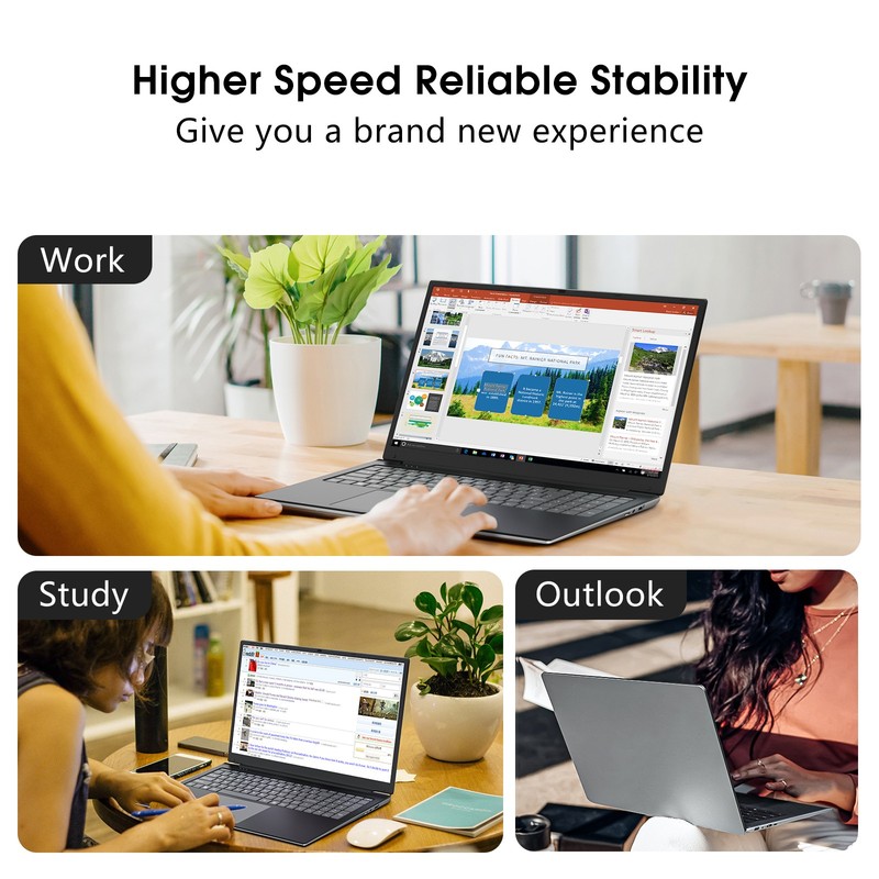 SGIN 14.1 Inch Laptop FHD Celeron Dual-Core Up to 2.5 GHz 4GB RAM 1024GB SSD HD gallery