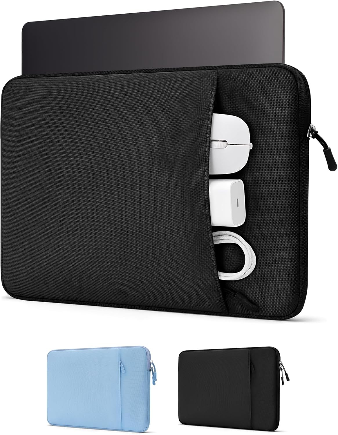 15" Laptop Sleeve for MacBook Air/Pro, Fits HP Dell ASUS Lenovo Acer - Black gallery