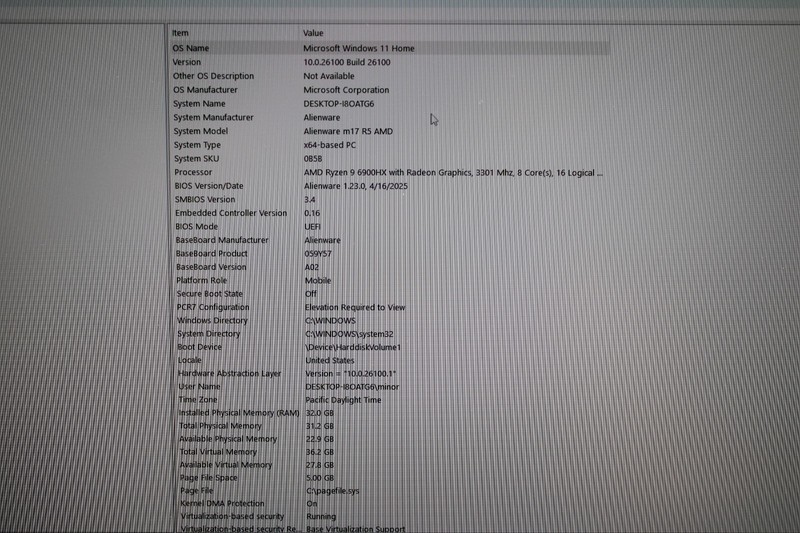 Alienware M17 R5 Gaming Laptop, 1TB SSD, Ryzen 9 6900HX, 32gb RAM, RTX 2080 GPU gallery