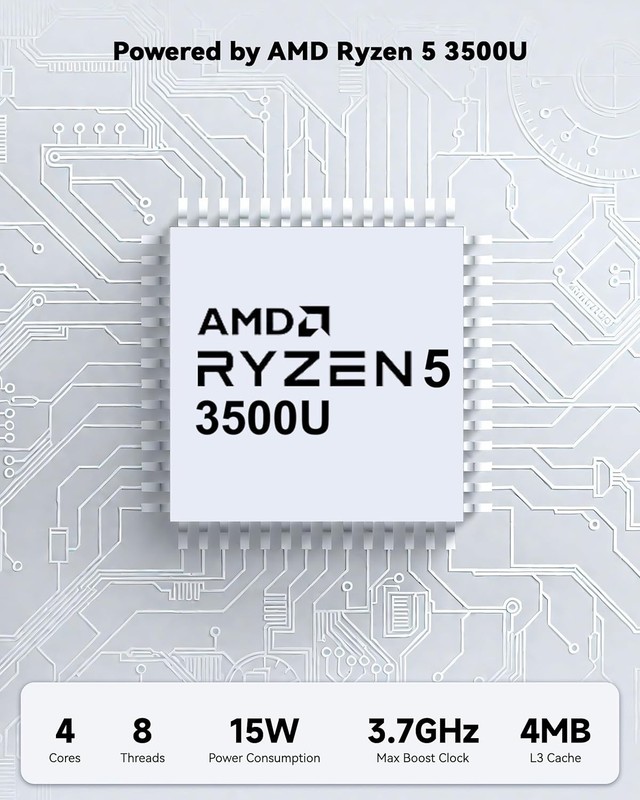 NIMO 15.6'' IPS FHD-Laptop, AMD Ryzen 5, 16GB RAM 512GB SSD 4 Cores Up to 3.7GHz gallery
