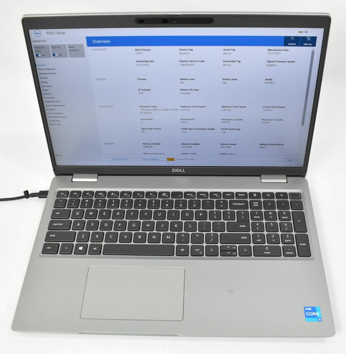 Dell Latitude 5520 Laptop i5-1135G7 2.4GHz 16GB 256GB SSD No OS *See Details* gallery