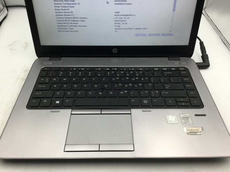 HP ELITEBOOK 640 G1 - BOOTS TO BIOS - INTEL I7 4600 - NO RAM - 14" -READ DESC-BB gallery
