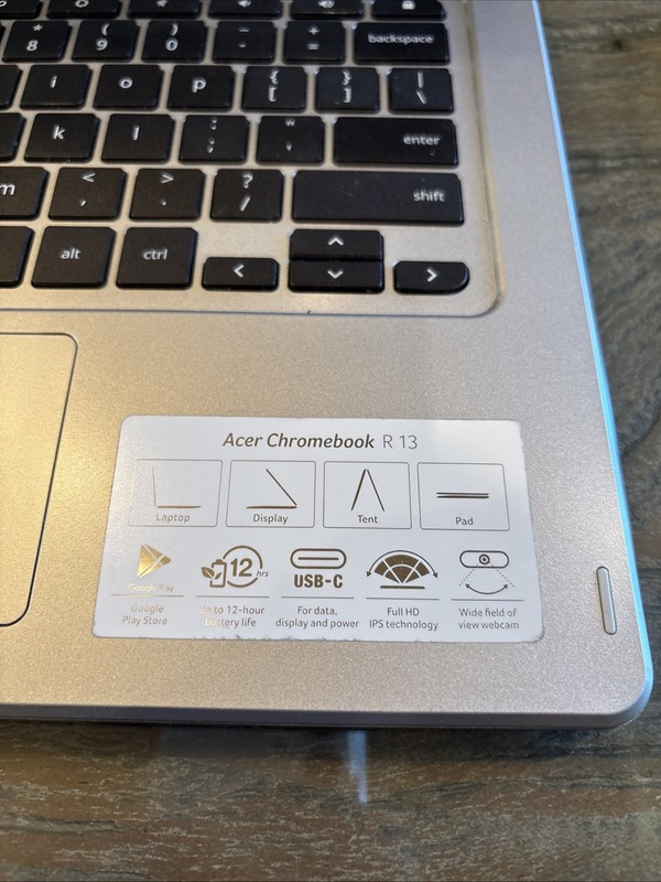 Acer Chromebook R13 Touchscreen Fold Technology 13" Great Condition With Charger gallery