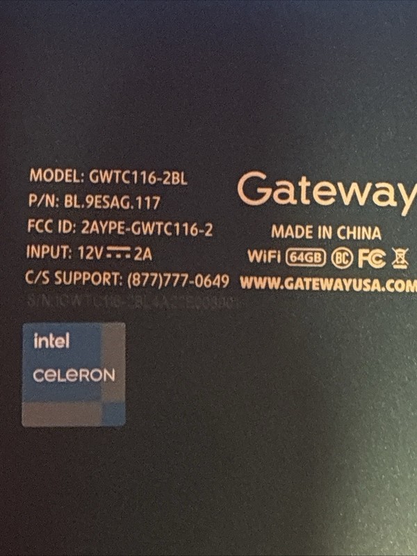 Gateway Laptop GWTC116-2BL Factory Reset 64GB SSD 4GB RAM Windows 11 Home gallery