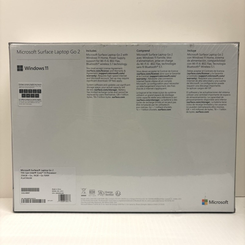 Microsoft Surface Laptop Go 2 12.4" (256GB SSD, Intel Core i5 11th Gen., 2.40... gallery