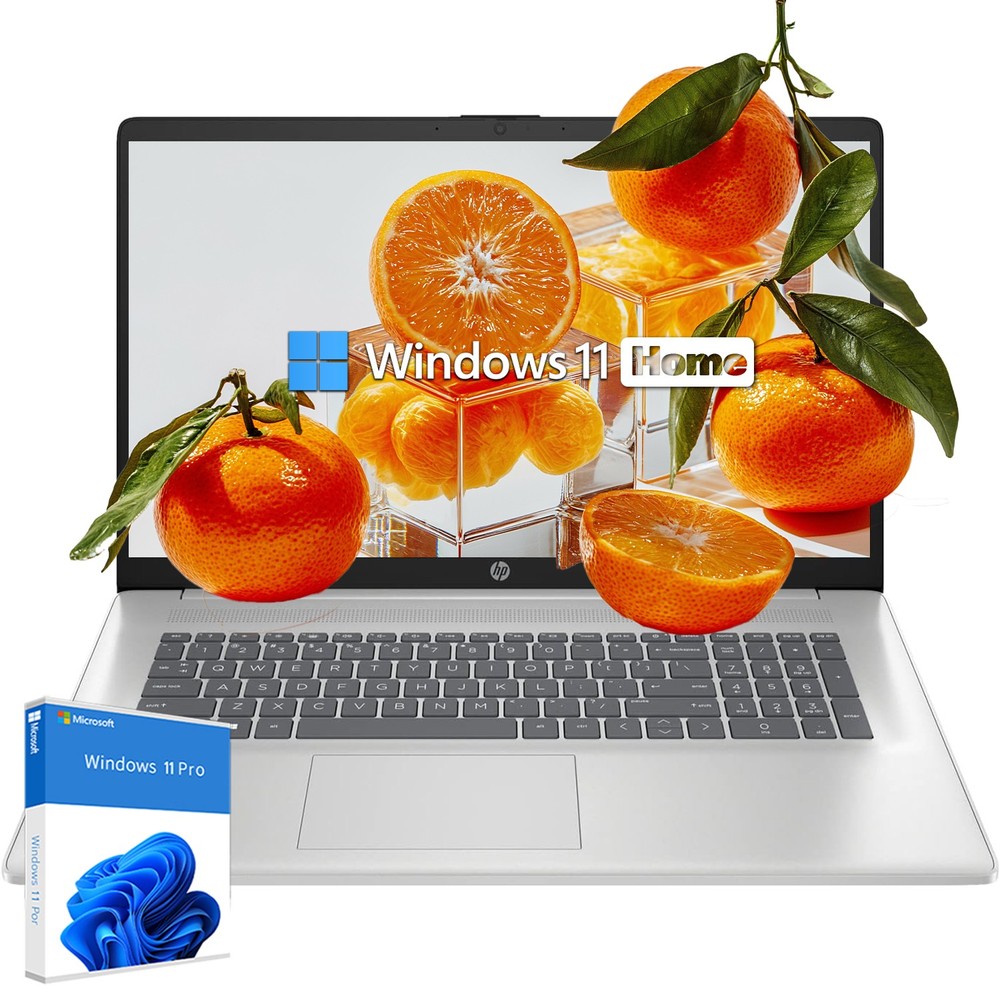 HP 17.3" FHD Laptop AMD Ryzen 5-7430U UpTo 4.3GHz 64GB RAM 2TB SSD Windows 11 H