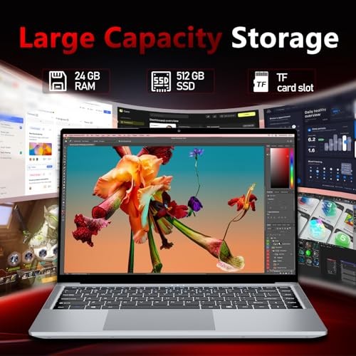 15.6" Laptop Computer 24GB RAM 512GB SSD,Traditional Laptop Space Gray gallery